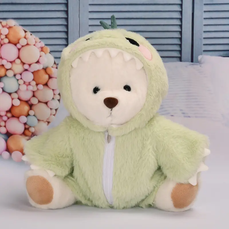 Little Bear Doll Clothes Green Dinosaur Jumpsuit