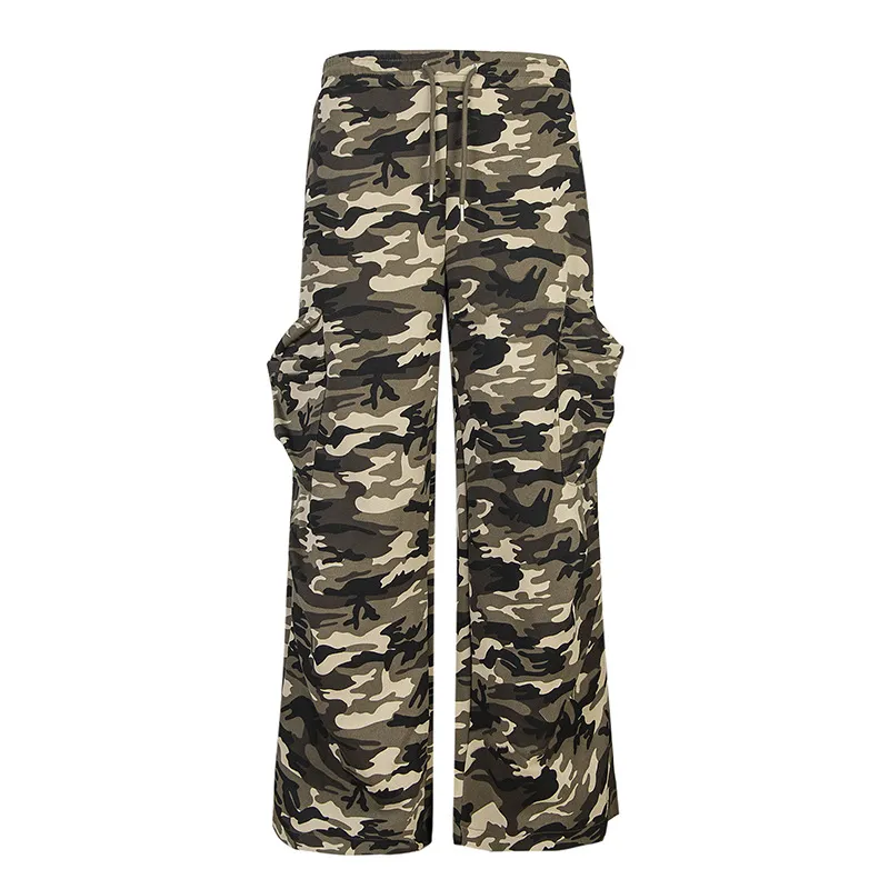 Sports Loose Camouflage Pants Women - Camouflage-L