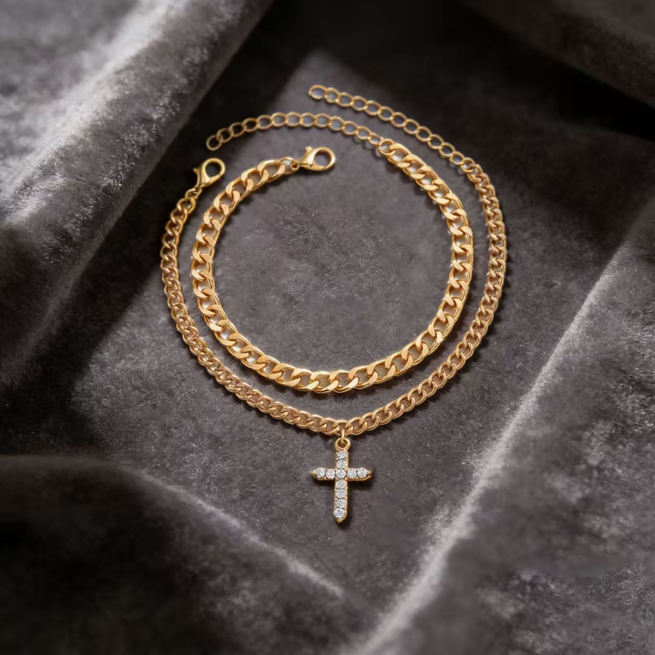 Womens Minimalist Cuban-link Bracelet