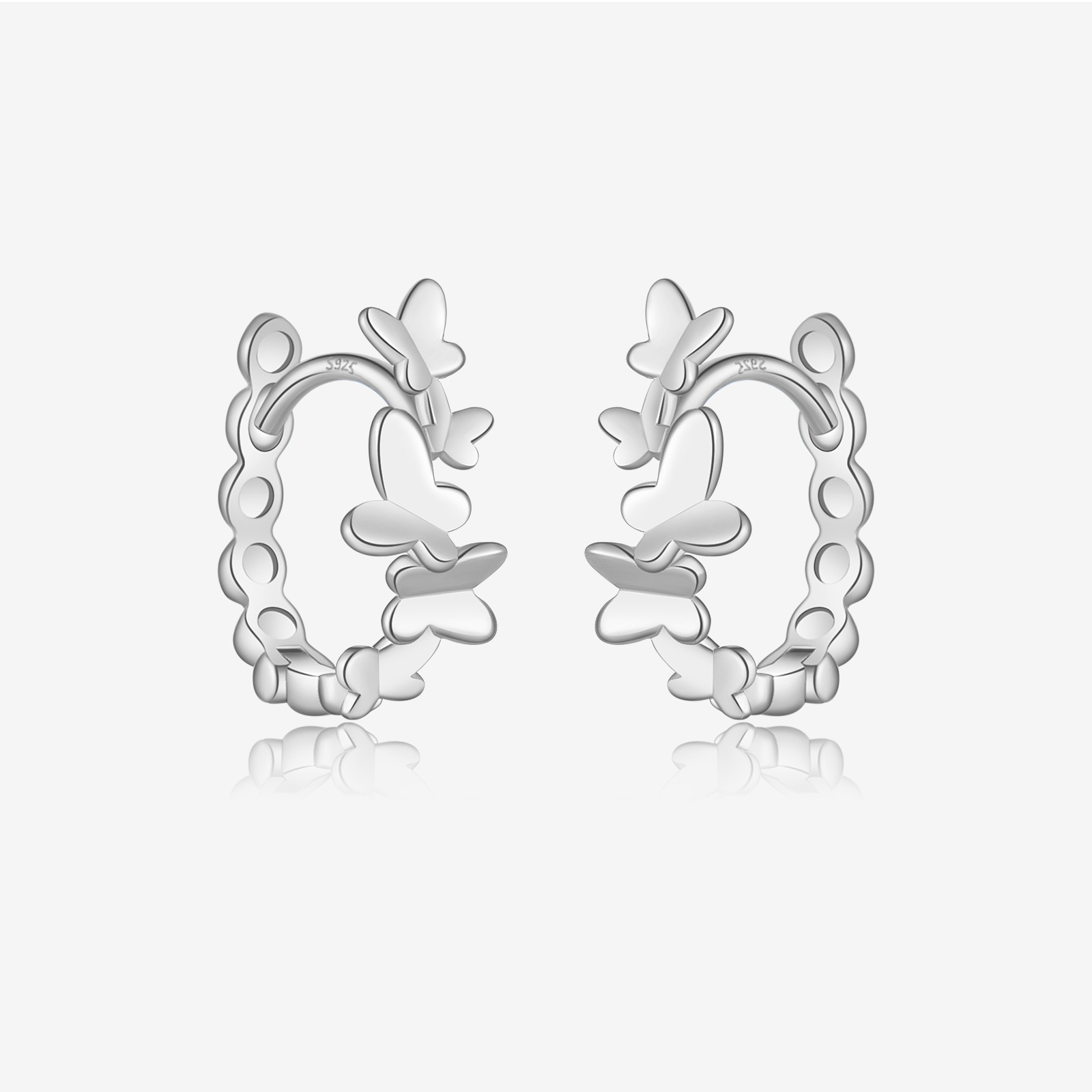 Women's S925 Sterling Silver Butterfly Simple Earrings