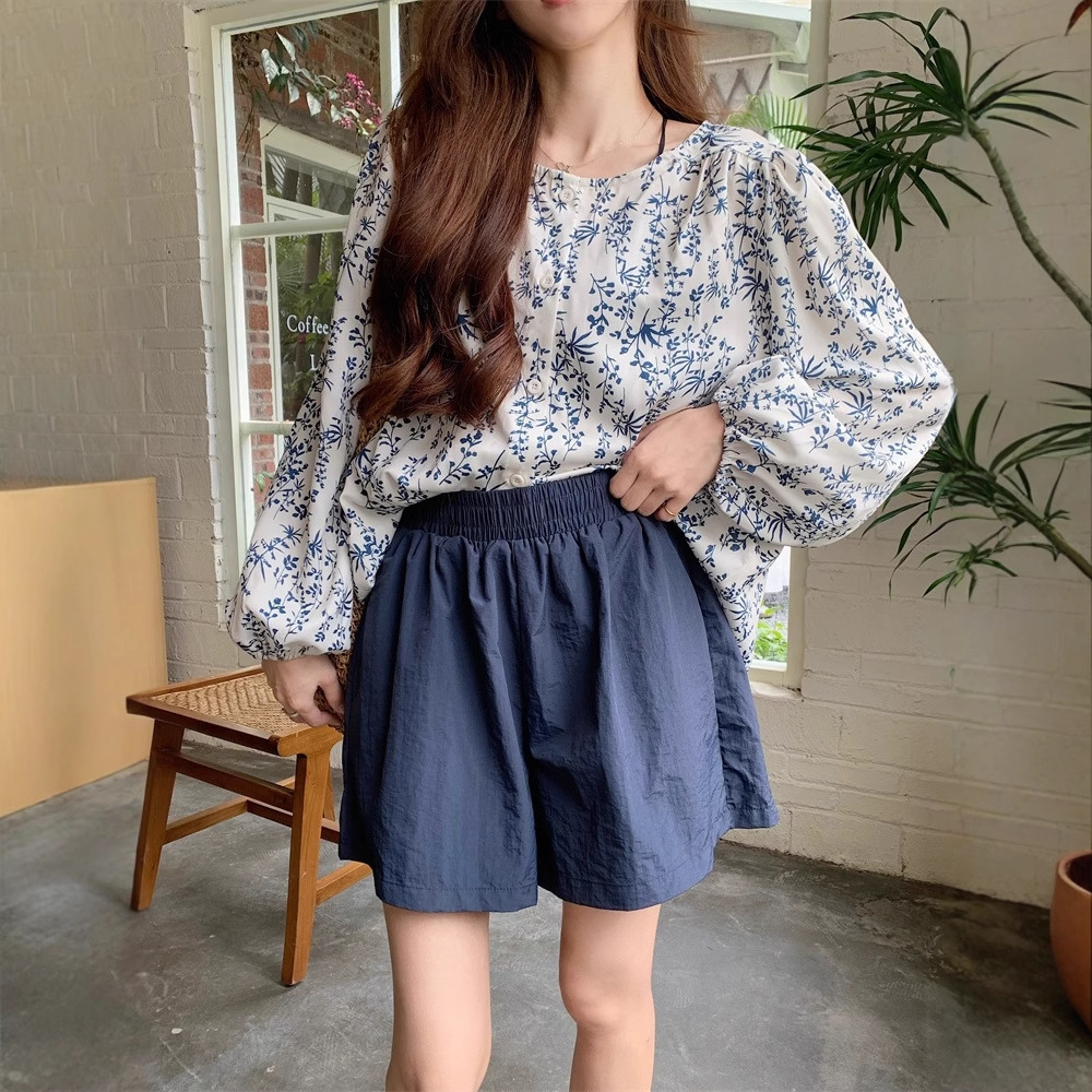 Vintage Floral Long-Sleeve Shirt For Women New Autumn Style