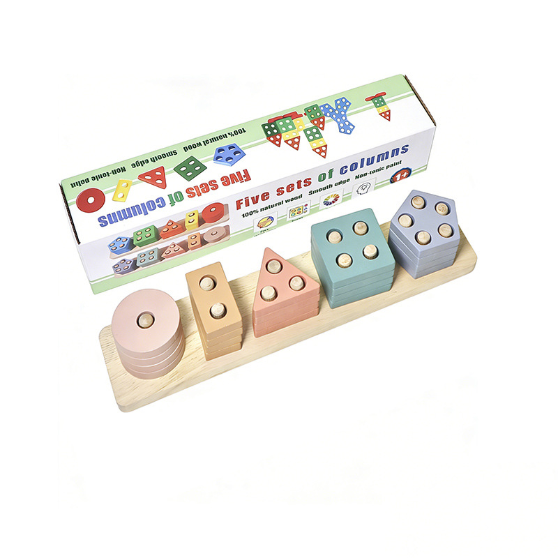 CPC Wooden Geometric Shape Stacking Toy — foto 4