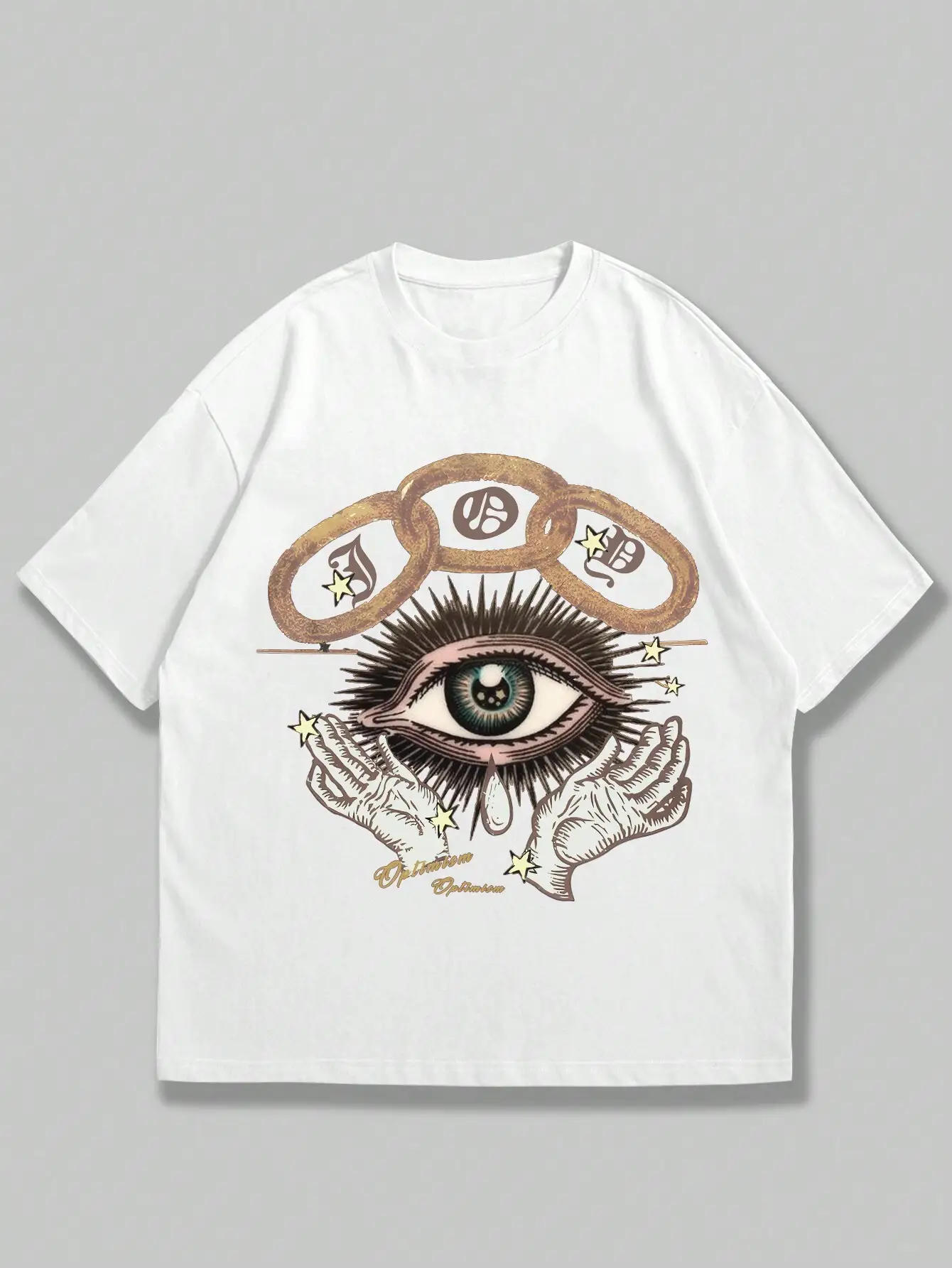 Spring Summer Casual Stylish Printed Round Neck Men's Short Sleeve