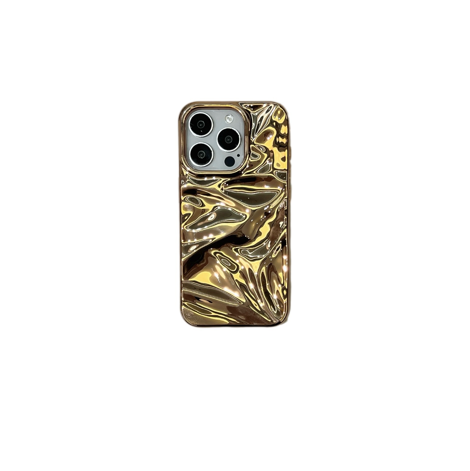 Electroplating Three-dimensional Pleated Phone Case
