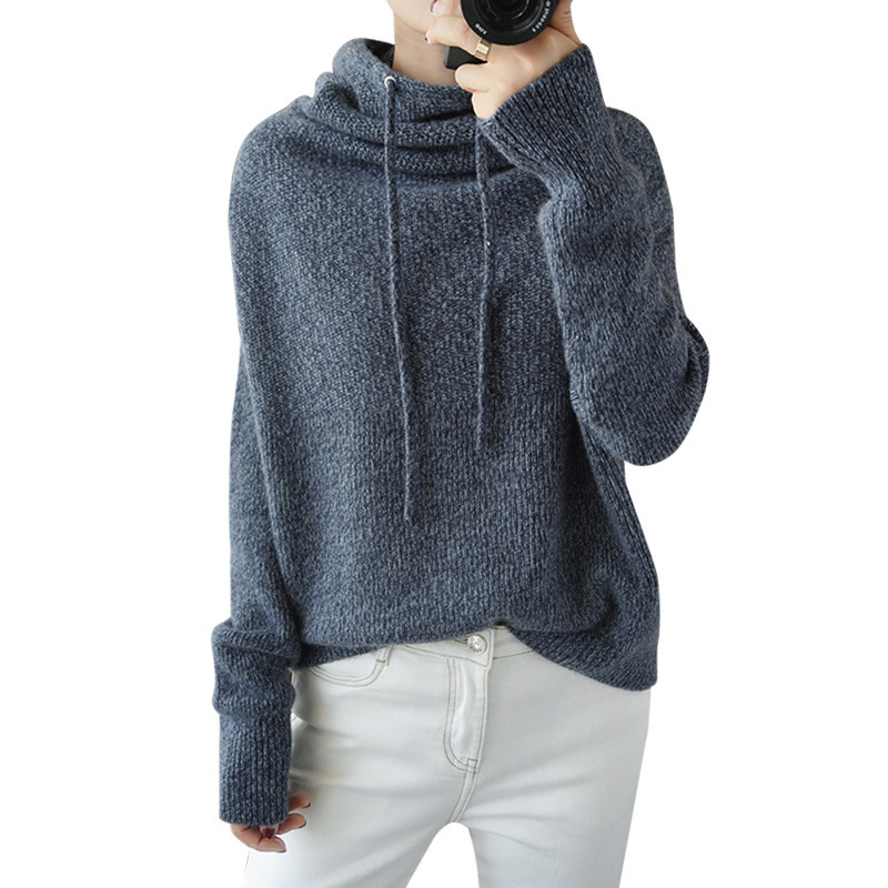 Title 7, Winter New Solid Color Loose Thick Knitwear Top