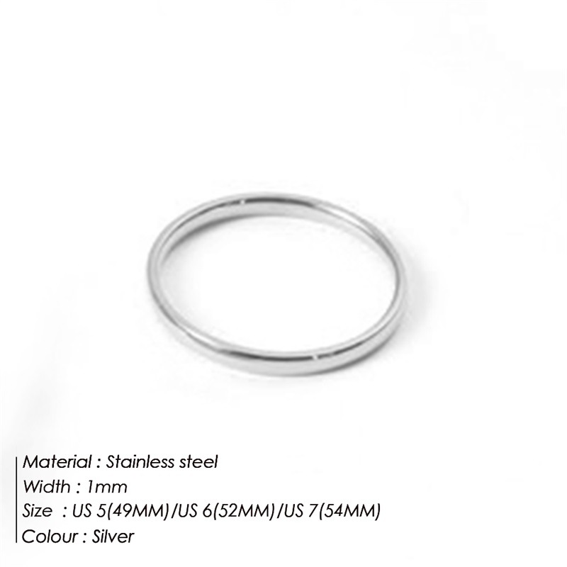 Simple Glossy Fine Stainless Steel Ring