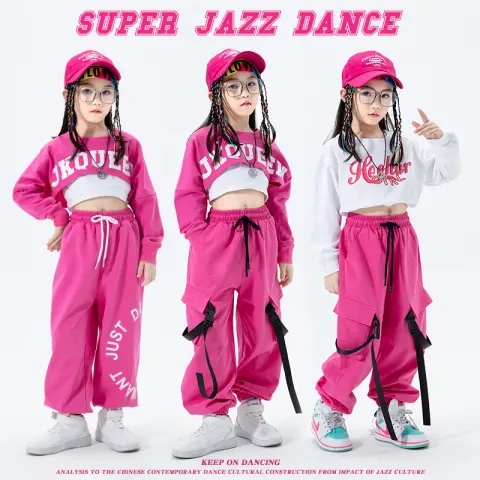 Girls' Jazz Dance Performance Outfit