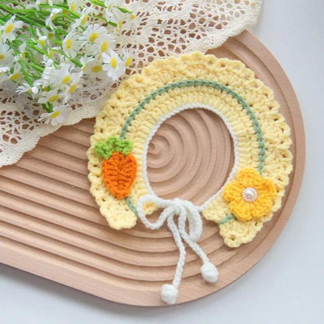 Small Dog Photo Decoration Handmade Scarf Corn Yellow Radish Flower - Shop at LoveMi