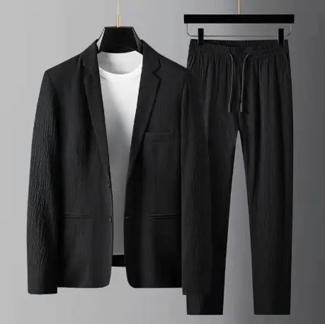 White Men's Casual Suit Jacket Spring and Summer