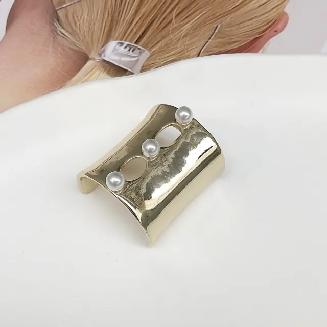 Metal U shaped Pearl Barrettes Vintage Good looking Hair Hook Pearl U Hair Hook Gold - Shop at LoveMi