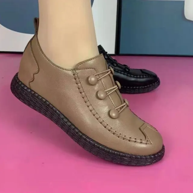 Non slip Soft Bottom Beef Tendon Bottom Outdoor All matching Pumps Khaki - Shop at LoveMi