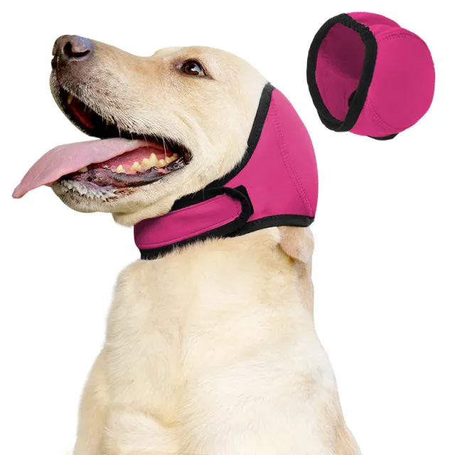 Dog Head Cover Lightning Protection Waterproof Summer Swimming Waterproof Earmuffs Rose Red - Shop at LoveMi
