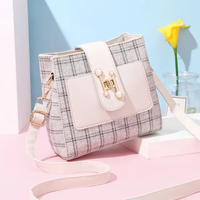 One shoulder Crossbody Fashion Leisure Bucket Bag Beige - Shop at LoveMi