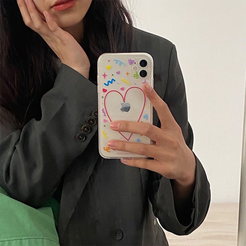 Transparent Love Women's All-inclusive New Phone Case