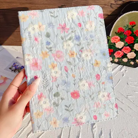 Applicable to Pad Protective Leather Case Flower Drop-resistant