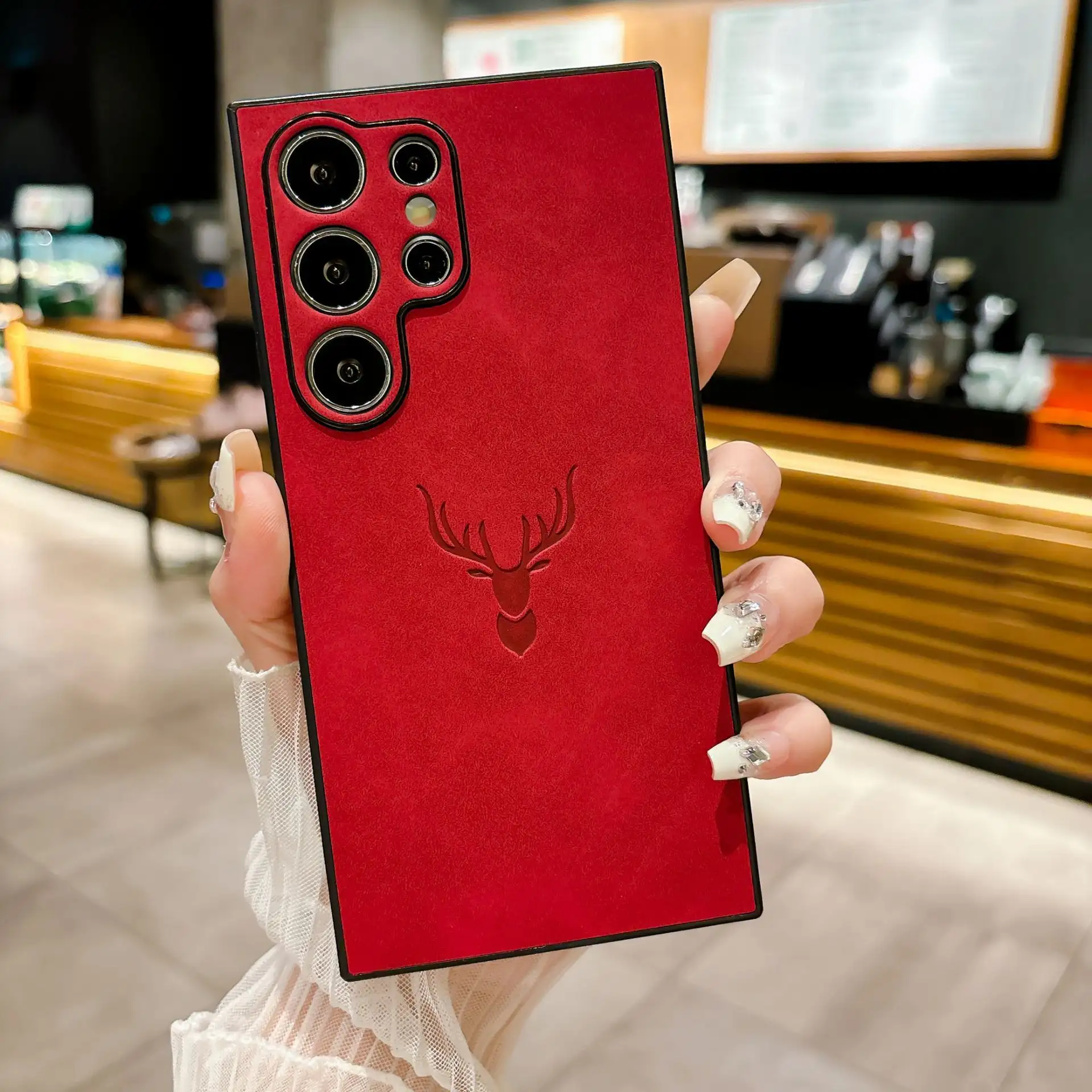 Applicable To S24ultra Deer Head Phone Case