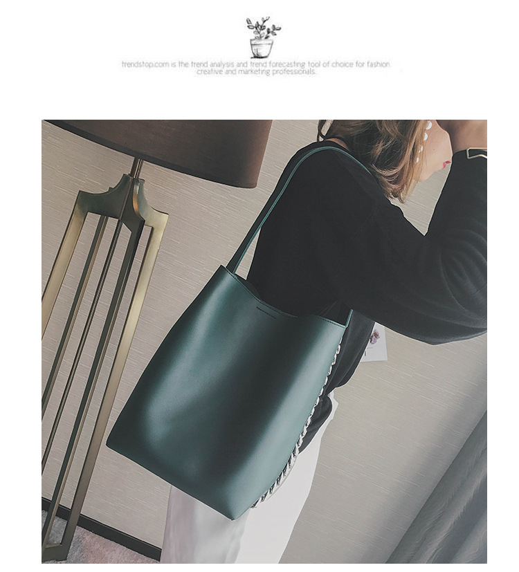 Title 14, Korean style simple picture bucket bag