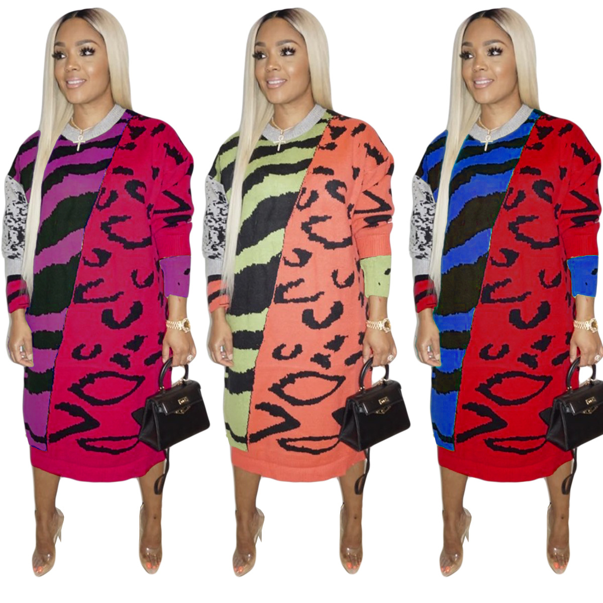 Women's Long Sleeve Dress Loose European And American Style Casual