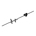Car ECG Creative Heartbeat Motorcycle Body Bumper Decorative Stickers view 2