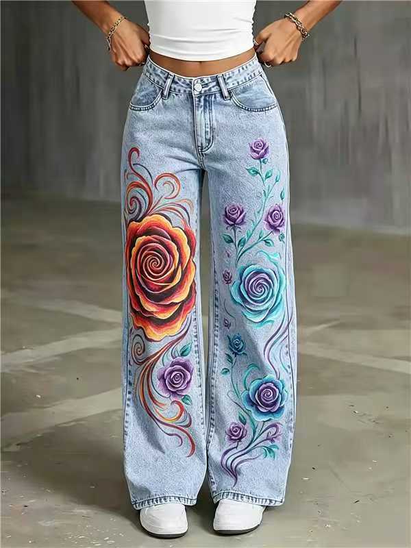 Women's Straight-Leg Denim Jeans – Front View