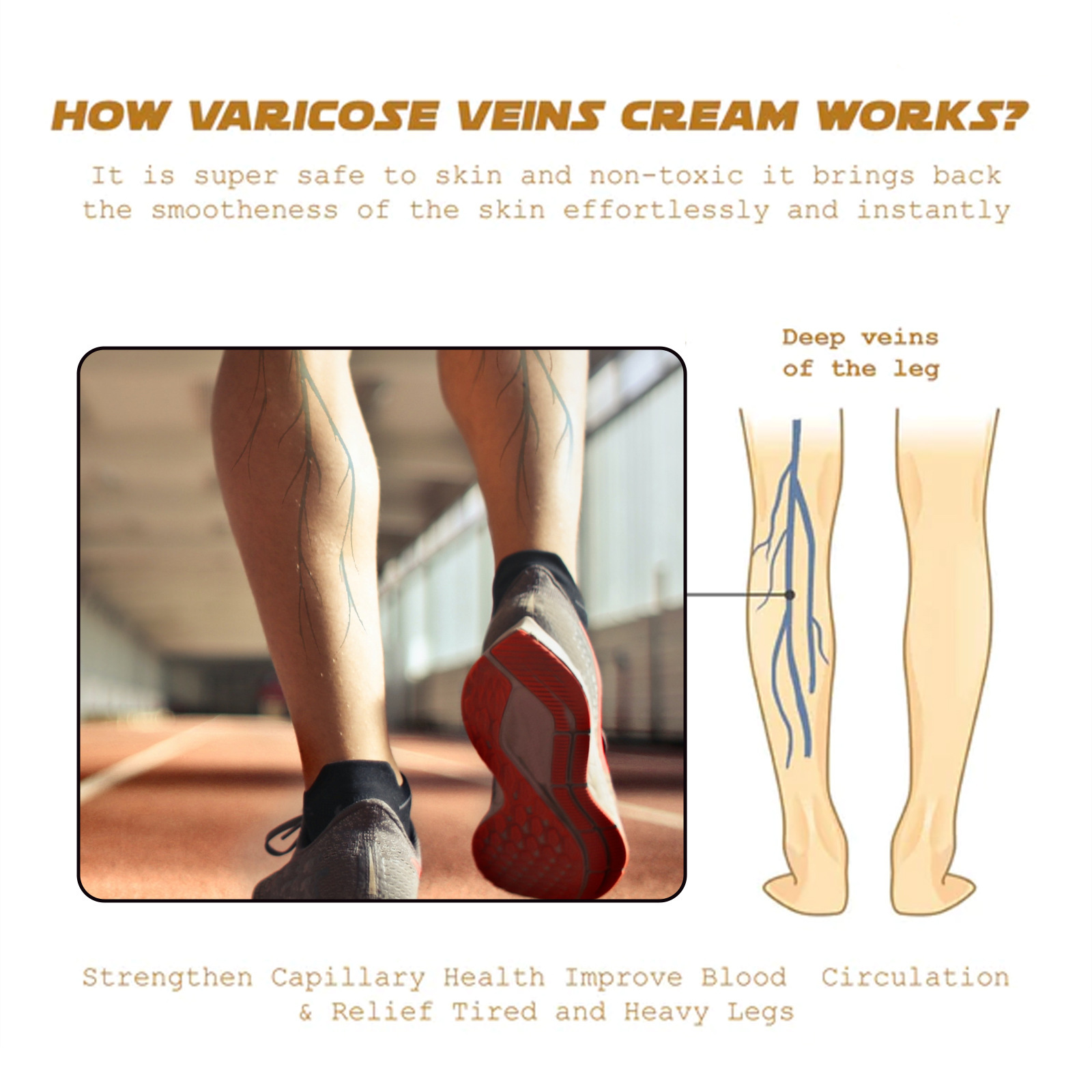 Venous Massage Cream To Soothe Sore Legs