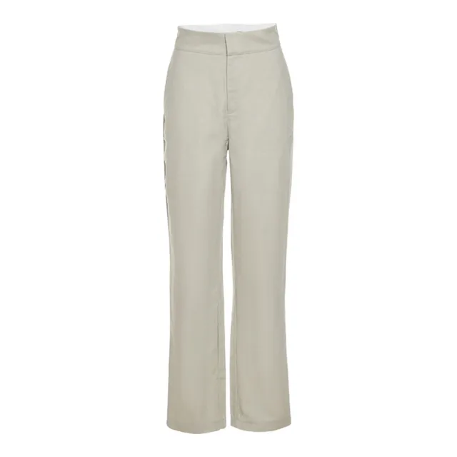 Women's Solid Color Fashion Street Printed Loose Casual Straight Pants Khaki - Shop at LoveMi
