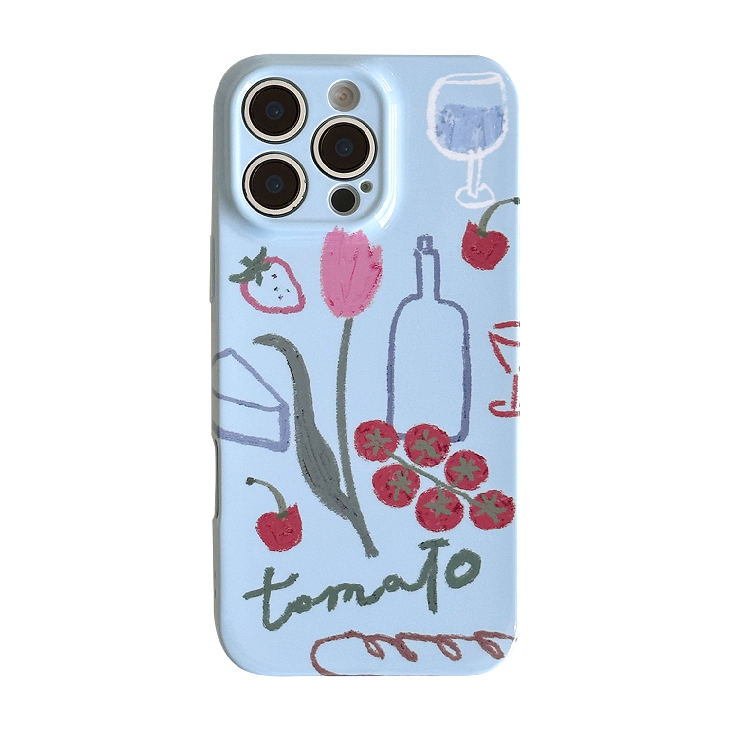 All-inclusive Art-style Tomato Illustration Phone Case