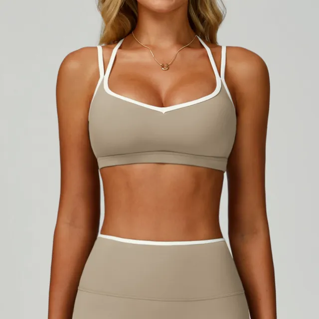 Cross Beauty Back Exercise Vest Running Fitness Sports Bra Linen - Shop at LoveMi