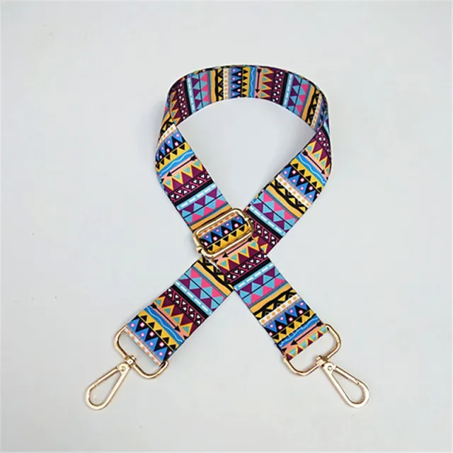 Ribbon Wide Shoulder Strap Adjustable Strap Crossbody Ethnic Colorized Decorative Design - Shop at LoveMi