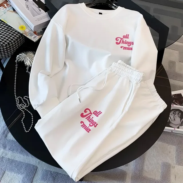 White American style Casual Sportswear Set White - Shop at LoveMi