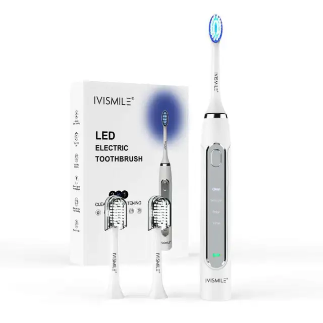 Electric Toothbrush LED Soft Hair White - Shop at LoveMi