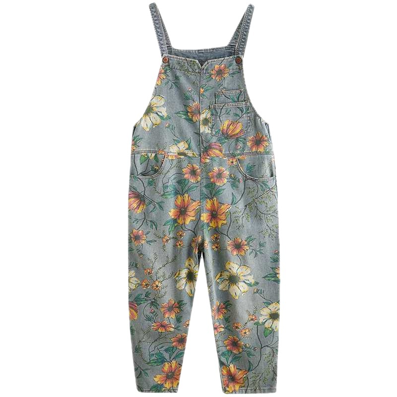 Spring Vintage Loose Denim Suspender Pants Color - Shop at LoveMi