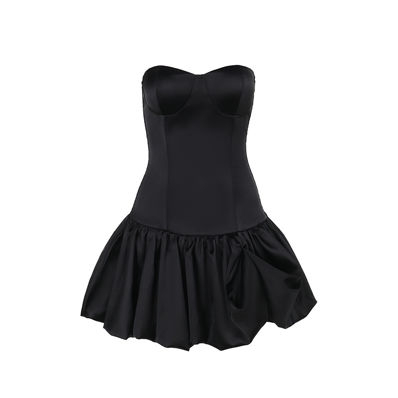 Title 9, Fashion Temperament Slim Tube Top High Sense Dress