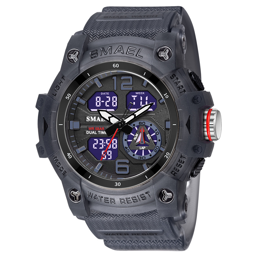 Mens Outdoor Transparent Watch With A Cool Dual-display Design