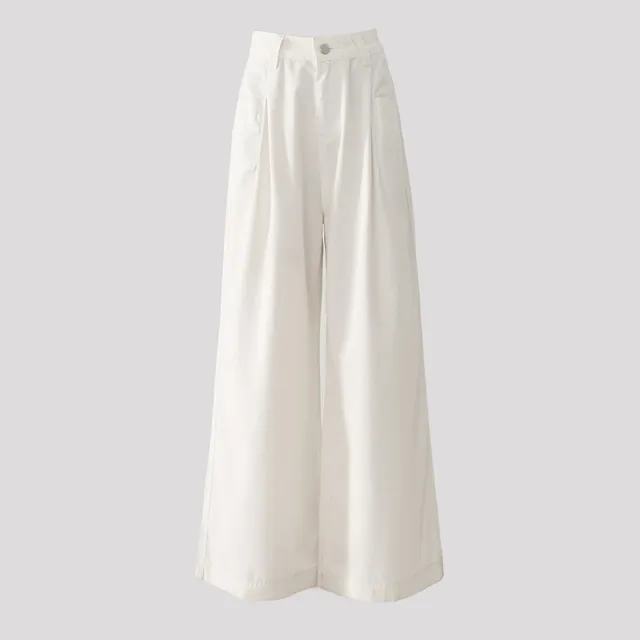 Women's American style Retro Wide Leg Jeans White Trousers - Shop at LoveMi