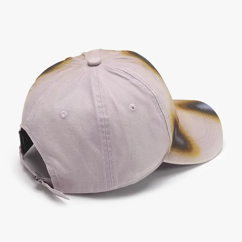 Color-faded Soft-top Color-block Washed Mens Baseball Cap