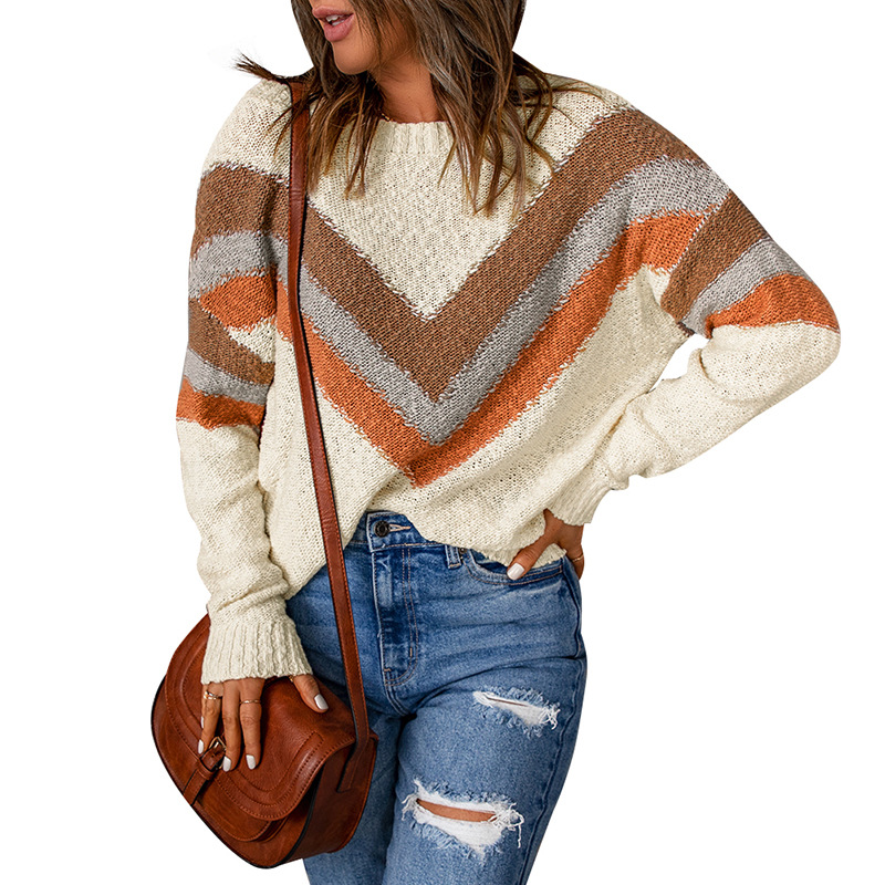 Women's Clothing New Round Neck Knitted Sweater