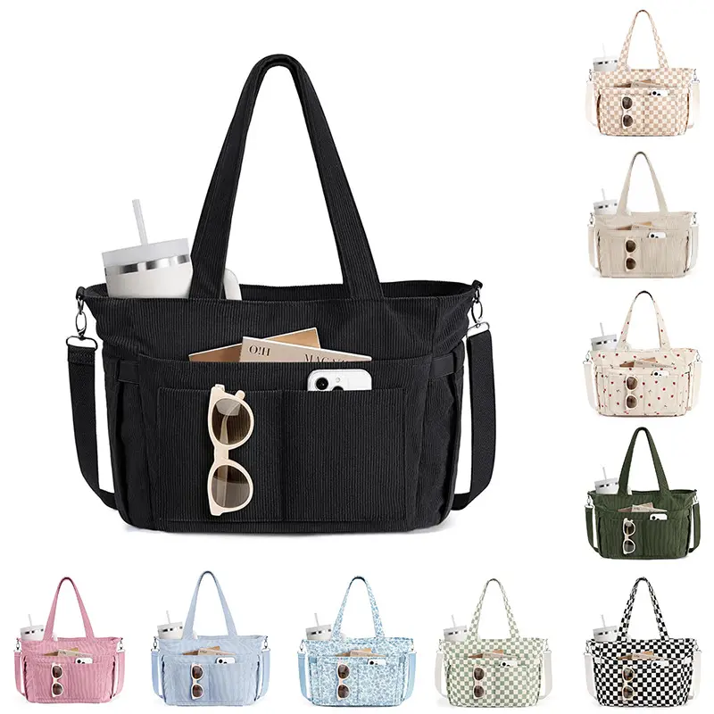 Feihong Plaid Tote Bag Stylish Design Spacious