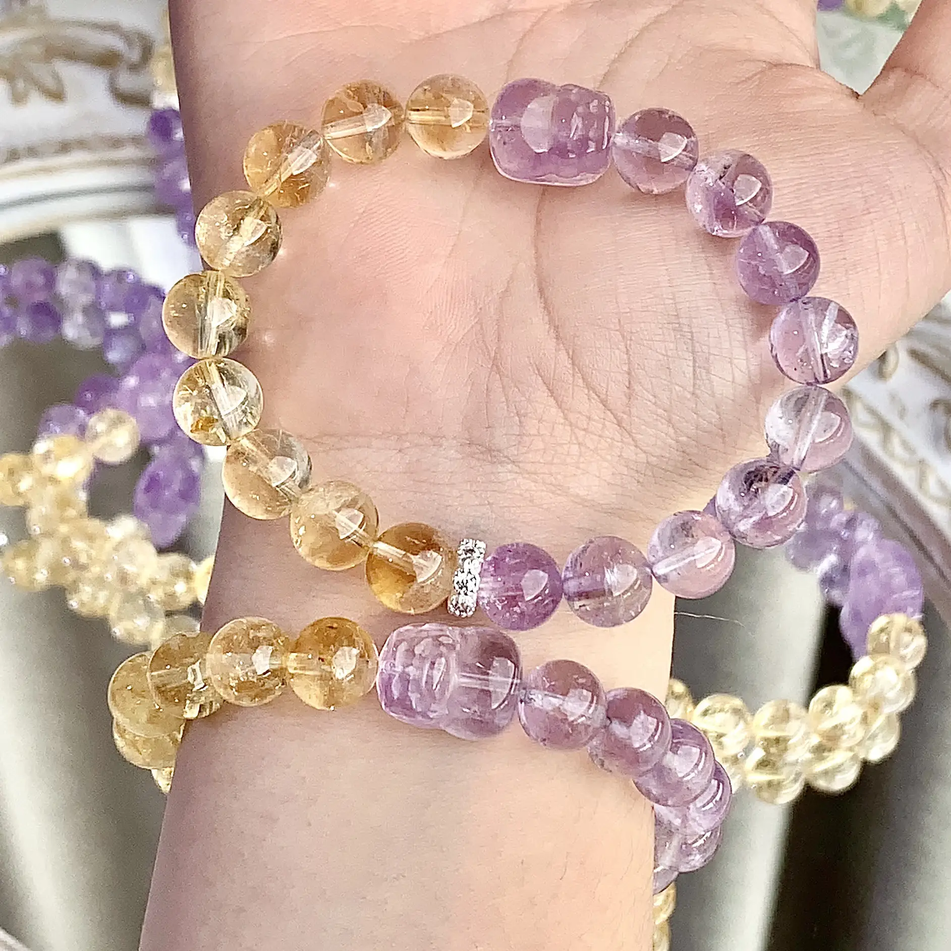 DIKAI Natural Crystal Bracelet Amethyst