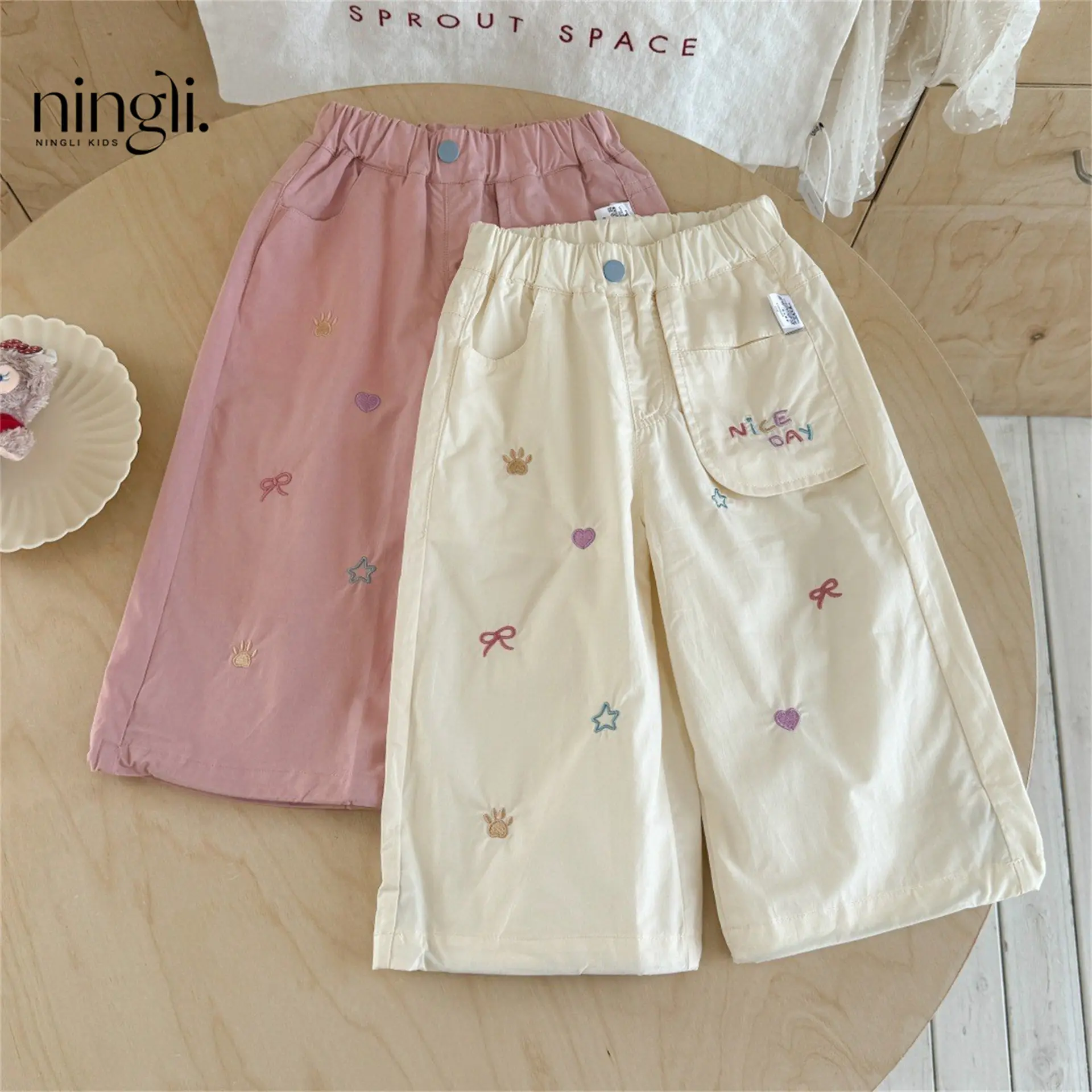 Girls' Workwear Children's Straight-leg Pants Western-style