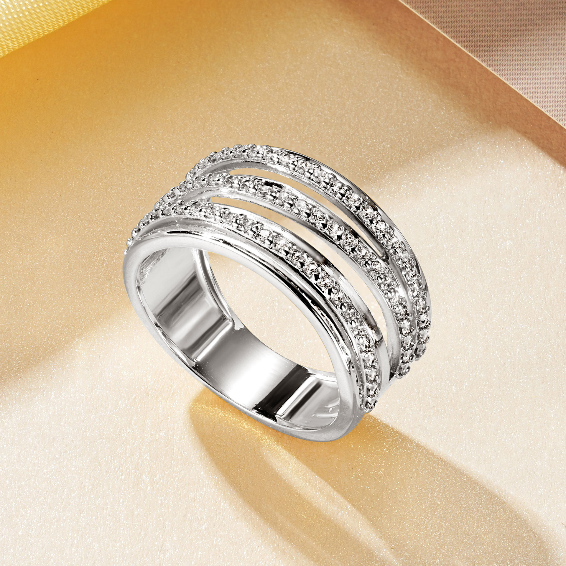 Personalized Accessory Ring, Geometric Design, Multi-layered Finger Ring