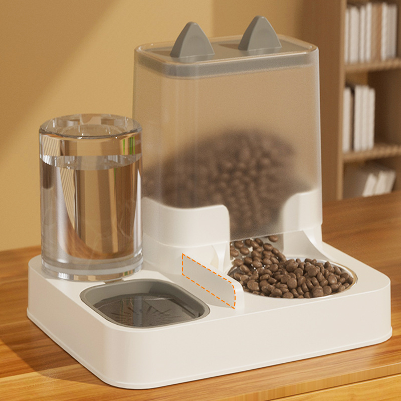 Automatic Cat Food Feeder And Water Dispenser Combo Bowl For Cats