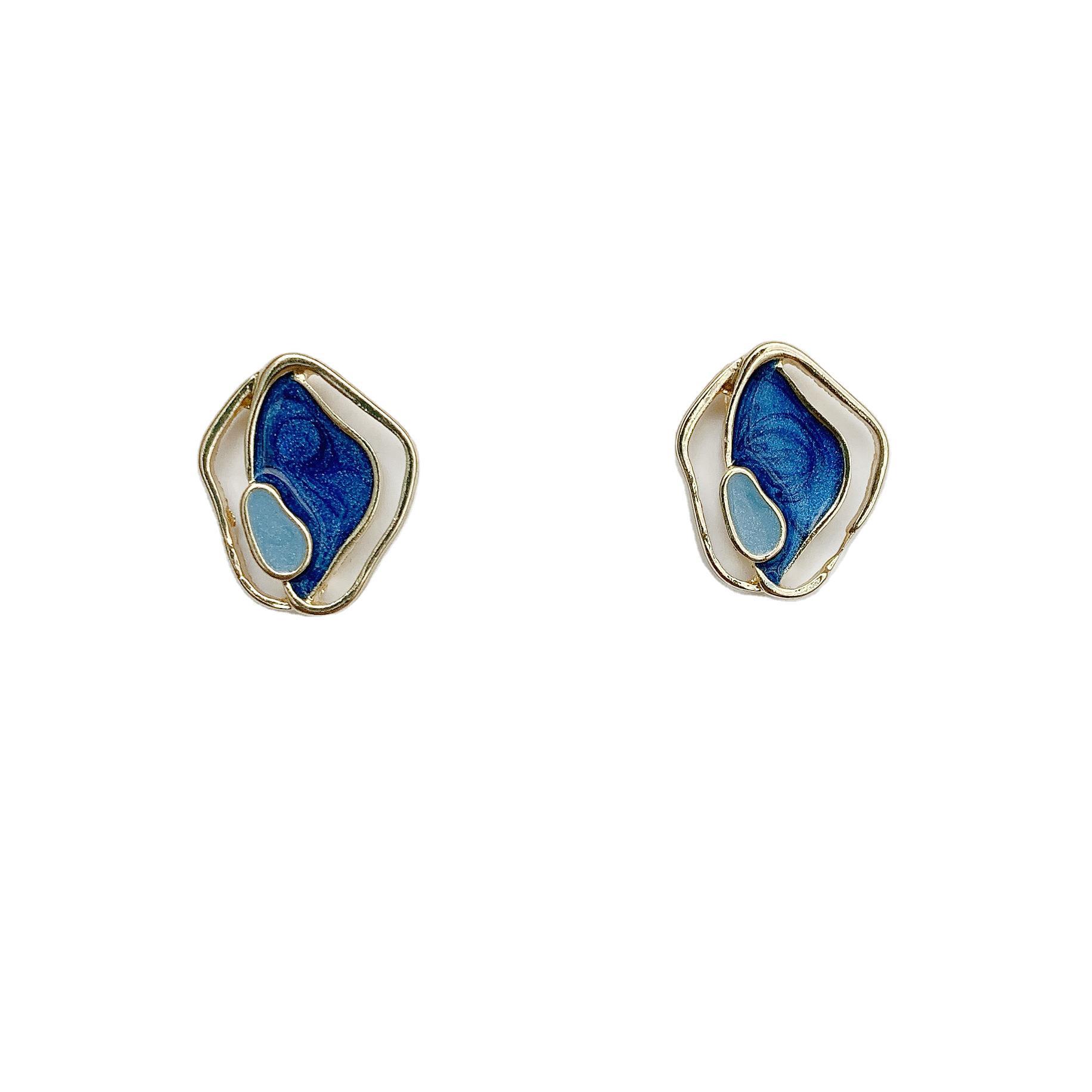 S925 Silver Stud Earrings Simple Women's Small