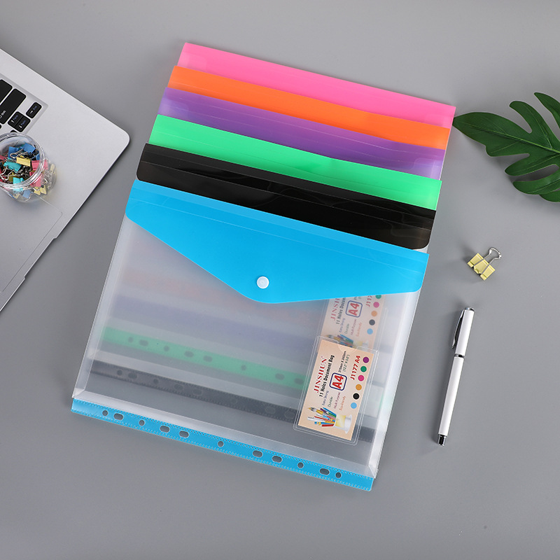 A4 Document Contract Storage Clip 11 Holes Loose-leaf Bag