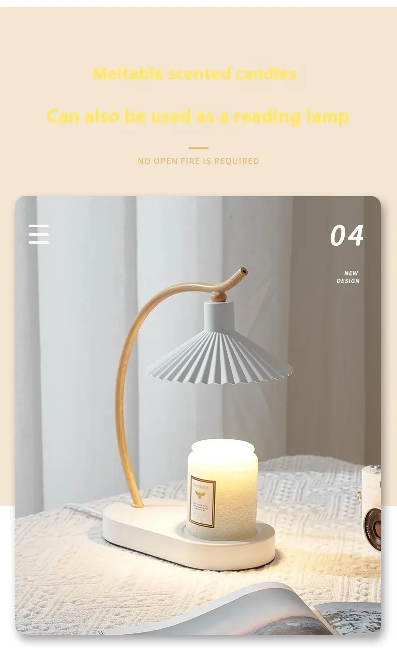 Pleated Iron Aromatherapy Wax Retro Atmosphere Table Lamp