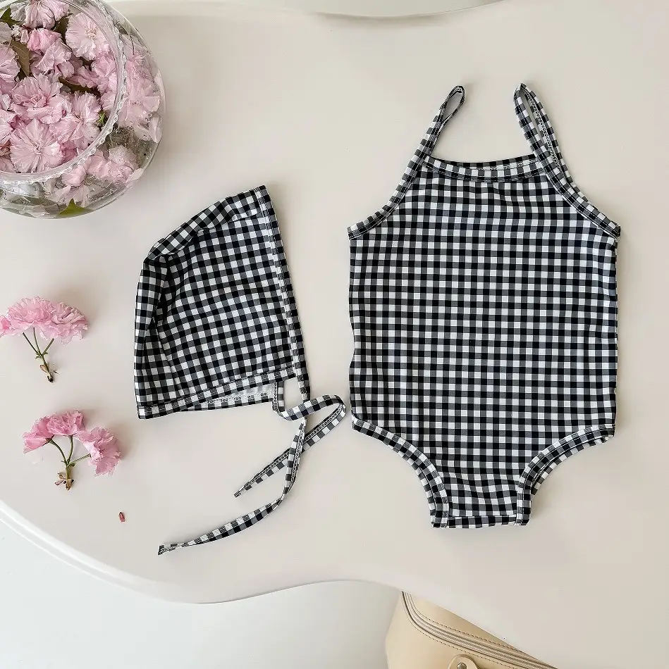 Printed One-Piece Triangle Swimsuit For Babies And Toddlers