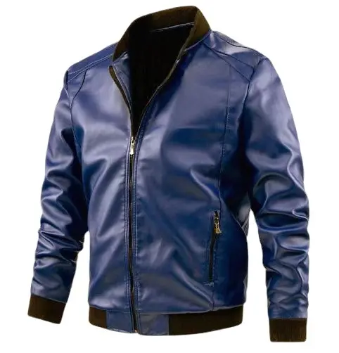 Male European And American Motorcycle Leather Coat