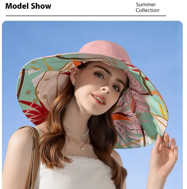 Double-sided Women's Summer Plus-sized Sun-proof Fashion Sun Hat