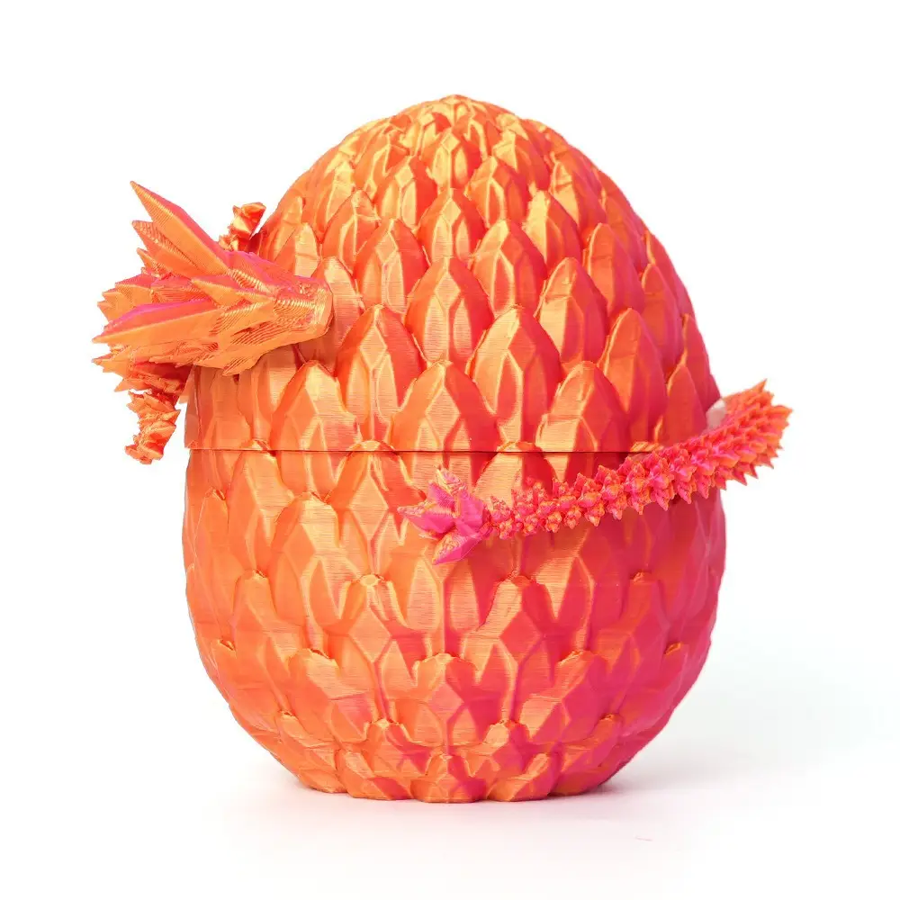 Print Dragon Ornaments Colorful Movable Crystal Creative Christmas Easter Eggs