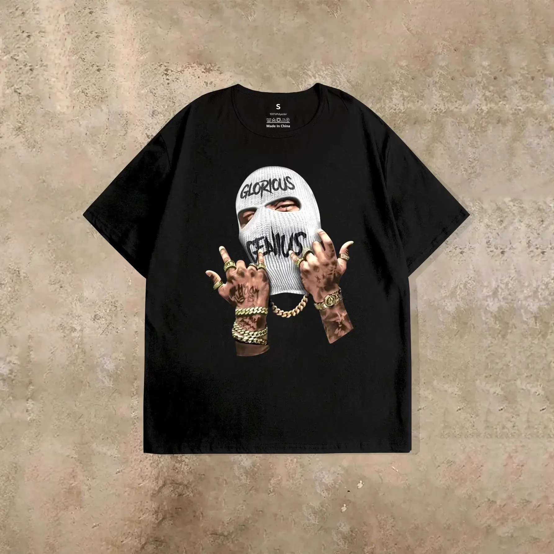 Men's Round Neck T-shirt Retro Short Sleeve